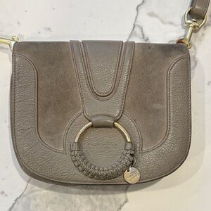 See By Chloe Gray Leather Crossbody Bag